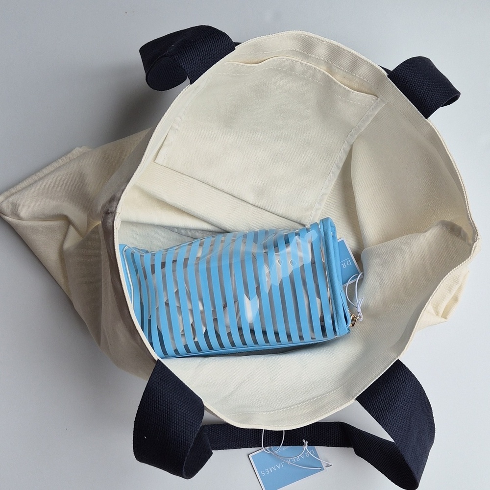 Draper James RSVP Book Stack Canvas Tote & Striped Pouch Set - Picture 11 of 12